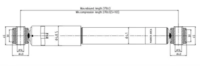 VOTTO A-1251G Amortısor Arka Sağ,Sol - Peugeot   Partner 1.4i 1996-2008 5206H1 5206CT 43063 5206SX 5206CV 5206V3 334181 1623311380 520674 200449