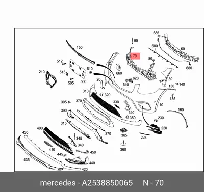 MERCEDES A2538850065 Tampon On Orta Braket Glc 15>22 A2538850065 2538850065
