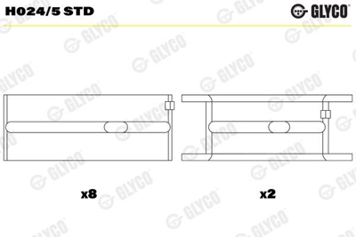 GLYCO H025/5 0.75MM Ana Yatak Vw 1.6d-1.7d-1.9d 0.75 Kenarlı 026105561B