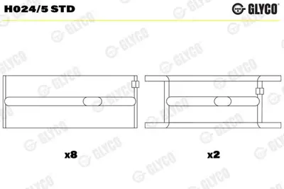 GLYCO H025/5 0.75MM Ana Yatak Vw 1.6d-1.7d-1.9d 0.75 Kenarlı 026105561B