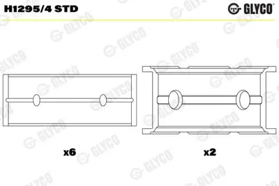 GLYCO H1295/4 STD Ana Yatak Std Opel Corsa B-C-D X10xe-Z10xe-Xep 618383 90529337 90529338 90542533