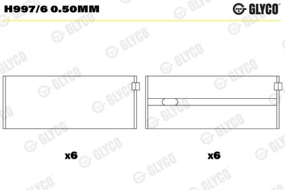 GLYCO H997/6 0.50MM Yatak 602 Ana 0,50 H 997-6 A6020301740
