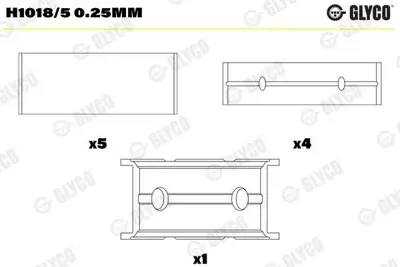 KOLBENSCHMIDT 37006610 Ana Yatak 0.25mm Farklı Ford (Tk) (Yerlestırme Tırnaksız ) Boxer Iıı Jumper Iıı 22dt Puma , Puma C 113W1
