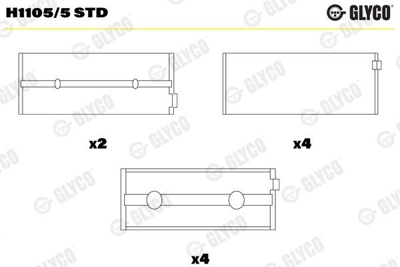 KOLBENSCHMIDT 37022600 Ana Yatak Std (Tk) Connect 1,8tdcı 02>13 Focus 1,8tdcı 98>05 4M5Q6330A1A