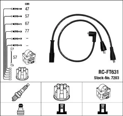 MGA 35307 Buji Kablosufiat Croma 1.6 - 2.0i.E 85-96 51278291 7640245 4119 ADK81616 49798 LS04 B841 XC783 LDRL1142 SL406