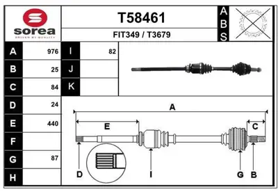 FIAT OPAR 51933682 Aks Mılı                   Dby 51933682 F1393 T58461 FI393 18352270 51887291 46308985 374945 51933670 46308773