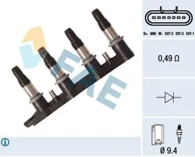 SWAPP 10100 Ateşleme Bobini Cruze J300 16 F16d4 Lde 09>14 Cruze J305 16 F16d4 Lde 11>14 Aveo T250 14ı F14d4 Ldt 06>11 IIS437 55585539 12128 986221097 245340 49076 880337 25186686 20499 ZS571