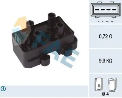 SWAPP 10143 Ateşleme Bobini Clıo Iı Bb012 Cb012 1.2ı D7f 98>05 - Clıo I Bc57 5357 1.2 D7f 90>98 - Twıngo 1.2 D7f 12764 224336134R 2244800QAC 3SKV058 40100345 6001543604 7700274008 7700864624 7700872449 7700872834