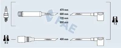 SWAPP 50291 Bujı Kablosu Opel Vectra A 14 16 8v 88>92 14nv 470059 49237 GHT1129 1500524 DKB146 1612510 73313 814 OES100 ODS227