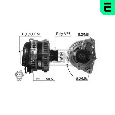 WAI 20215N Alternator C-Max (Dm2) 1.8 Tdci 05>12 Focus Iı 04>11 1.8 Tdcı 4M5T10300CC
