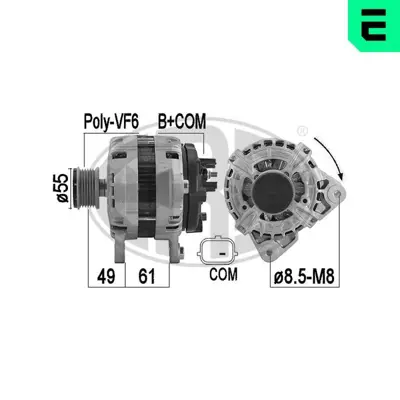 WAI 24170N Alternator 12v 150a Pulsar Qashqaı Iı Kadjar Megane Iv Scenıc Iv Talısma 1.5 Dcı 231004EA0A 165916150210 DRA1535 24170OS 165916150010 443302 114597 N511N180 57611 116381