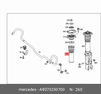 MERCEDES A9073230700 Amortısor Koruyucu Kapak On Mercedes Sprınter A9073230700