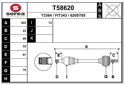 FIAT OPAR 46308346 Aks MiliSağ               Db      46308346 46308197 51757653