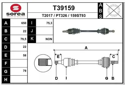 FIAT OPAR 51930014 Diferans.Aksi               Fr 51783825 51930014 51783853 FI3460 46308047 3273QA 32736H 1607735480 32723G 3273TR