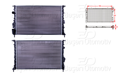 İthal RA287 Su Radyatoru Mekanik Mt 570x349x23 