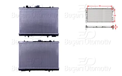 WISCO MR127853 Su Radyatoru Brazing Mt 375x598x26 MR127853 53524 62809 140008N 119034 MB660078 MT2188 1163035 18M34 D75007TT
