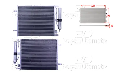 WISCO 92100-AY600 Klima Radyatoru 492x391x16 92100-AY600