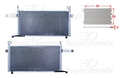 WISCO 921106F600 Klima Radyatoru 591x290x16 1621401 921106F600 102722 72140N QCN151 QCN80D 8213014 94498 M7190550 817732