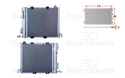 WISCO 1850058 Klima Radyatoru 418x380x16 1850058 BC263 KDOL250 350203263000 817506 24465322 1850056 8FC351301374 9119177 V40620003