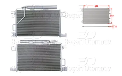 WISCO 2035002154 Klima Radyatoru 630x372x16 2035002154 MSA5435 MERCA635 717M55 MS5435 MSA5435D 43336 940100 30005435 8FC351303411