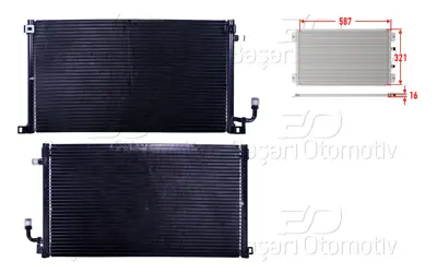 WISCO 6455.V0 Klima Radyatoru 587x321x16 6455V0 35103 94191 816964 8033005 9616987780 350203287000 TSP0225119 9005131 DCN07004