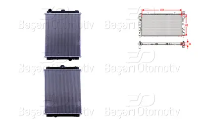 WISCO MC127006 Su Radyatoru Brazing Mt 550x458x36 MC127006 500411 55195747 MT2014 60322014 140041N 53040 119061 5503393S 8MK376770331