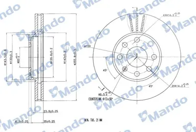 MANDO MBC035173 Dısk On Ad 98> Astra.G -A.G.Z- 9117677 569059 BS5720C BG3404C 90497879 O1401VR 6155210009PD DDF1041C RT2638GL 9762811