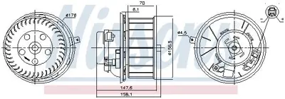 NISSENS 87643 Kalorifer Motoru - Ford Cargo   1846-1833-4142 DC4618456AA