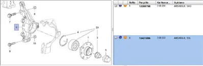 PSA 13431896 Aks Taşıyıcı Sol Corsa- E Dizel SL3770 275E666E01 2035 BH10202 6T46412 S08343820 BBH4590 ADM55374 LH0442 TF338
