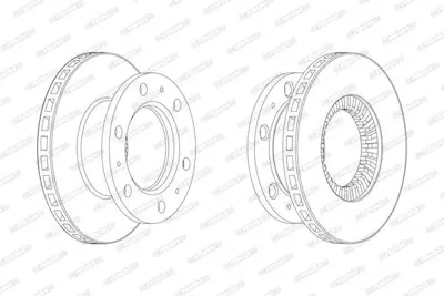 FERODO FCR112A Fren Diski FCR112A 6172906 ADC9110V 58131 MBR1762 6182906 250132400 50874BR CVD501 BBD32636