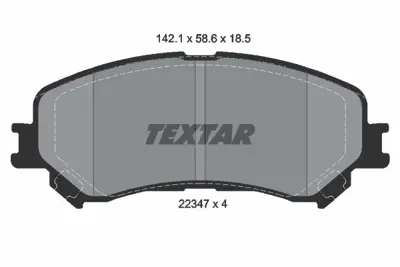TEXTAR 2234701 Fren Balatasi Ön 410606124R 35145 FDB4869 601596 16961 BBP2596 LVXL1881 223471851 573673CH 82211110