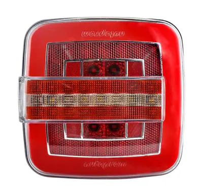İthal 202101-24V Stop Lambası Hamburger Tıp 24 V 7 Fonksıyonlu Kare Neon Led Duz Sınyallı 20210124V