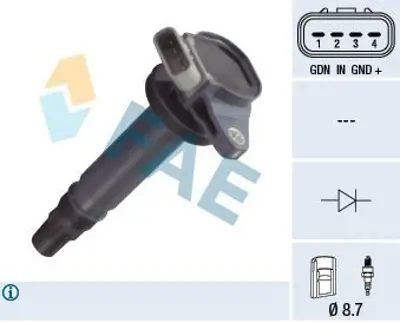 MGA 30248 Ateşleme Bobini Daihatsu  Terios 1315 06- Sirion - Materia 1315 05- 19070-B1020