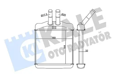 MGA 81183 Kalorifer Radyatoru Brazıng Daewoo  Nubıra 97, , Lanos 97,  P96190674 96190674 76501 350218312000 96201949 8FH351024221 6313002 76500 P96231949 DW6027