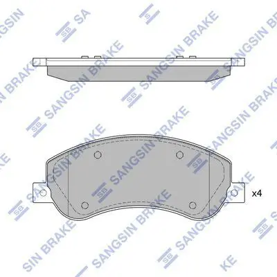 SANGSIN SP1675A On Fren Balatasi Transit V348 06>14 A.Ceker 11 ,> Vw Amarok 2.0tdi 10> (Fişli) 1371402 1488962 T1640 986494624 6C112K021AB 37558 6C112K021AE 986TB2951 2H0698151A 1553797