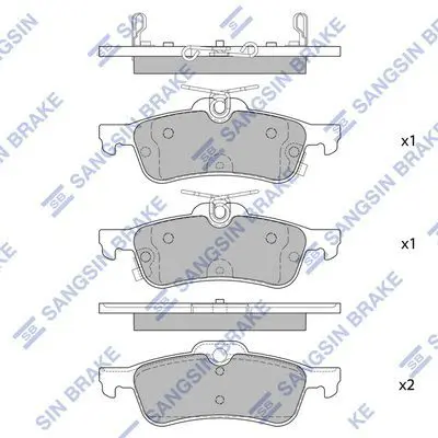 SANGSIN SP4133 Arka Fren Balata Honda Civic 1.6l N16a Fk3 İ-Dtec ... 43022TV0E00 43022TV8E01 8DB355020501 5722 986495359 2505401 P28070 182101 37944 286212