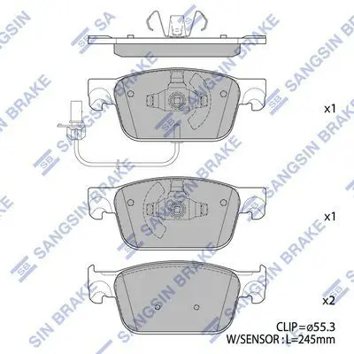 SANGSIN SP4134 Ön Fren Balata Audi A4-A5  2014 =>(155.2x63.8x1... 13046121272NSETMS 8W0698151AF FDB4871 13046073142NSETMS 573675J 2169201 500917 511329 11250 1675992380