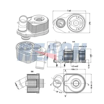 SWAPP 52252 Yag Sogutucu Petek Borulu Ducato 2.3jtd 11-> 411M21A 49870254 500376693 504050068 504086855 504375378 5801555580 5801555581 5801630224 7044002