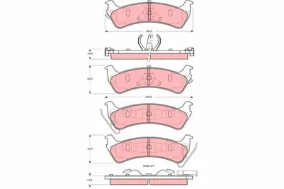 MAGNETI MARELLI 363700424083 Brembo Balata F-150 Arka 3W1Z2200BA 68900 ACT711 363700201837 P24083 P24083N T1837 GDB7695 2475301 KD6308