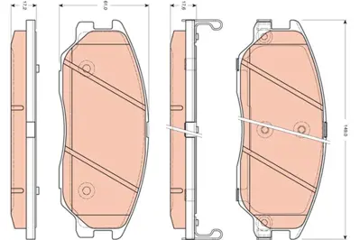 MAGNETI MARELLI 363700430052 Brembo Balata Hyundai Equus On 2551301 986494781 BL2796A1 P30052 T2115