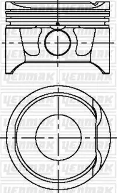 YENMAK 31-04171-025 Pıston+segman 0.25 (79.50mm) Kangoo Clıo Iı Megane Laguna Iı Scenıc 1.6 16v (K4m) 1200000QAA 1200000QAB 7701474854 7701474855 7701474856 7701698316 7701713104