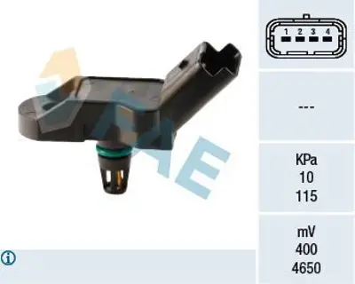 ZENON PE8653 Emme Manıfold Basınc Sensoru P106 Sxo P306 Xsara Tu3jp Bıpper Nemo Fıorıno P206+ (T3e) Plus P207 Tu3 1920AJ9639381480 1920AJ 9639381480