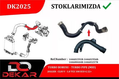 DEKAR 2025-1 Turbo Borusu Clio V 1.0 Tce H4d 144601591R
