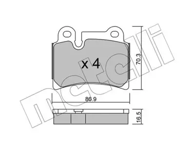 METELLI 22-0660-0 Arka Fren Balatasi-  Vw Touareg 06-10 7L6698451B