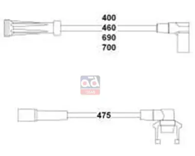 HELLUX HBX-3315 Buji-Bobin Kablosu R19-R9 -E7j- 7700742835 600104 2456 986356888 RCRN637 7368 LS71 749070 BW250 ZEF735