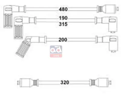 HELLUX HBX-3161 Buji Kablosu 93> M131.Slx Uzunlama Motor 7821  7706494 7611124