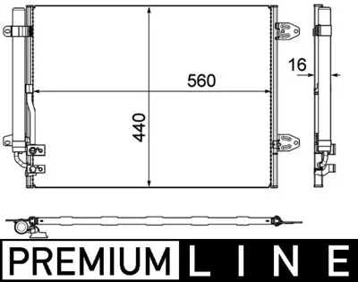 BEHR MAHLE 3031753 Klima Kondenseri (Kurutucu İle) Passat 05>(560x... 3C0820411C 3C0820411E 3C0820411G