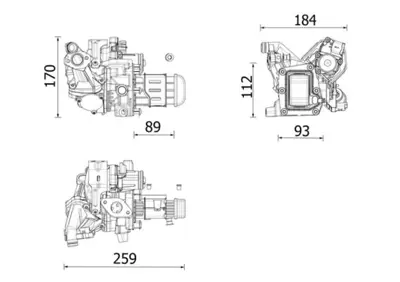 BEHR MAHLE  CE42000P Egr Valfi C4-C5-Jumper-Jumpy-Boxer-508-5008-308-30... 9821395680 J1DQ9U438AA