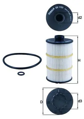 BEHR MAHLE  OX1123D Yağ Filtresi Oil Filter 