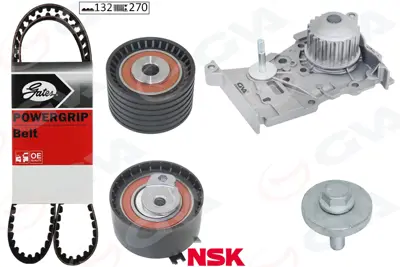 GVA 59WPK1423G Devirdaimli Eksantrik Gergi Kiti Clio Ii 01> Cl... 7701477014 130C17529R 130C10178R